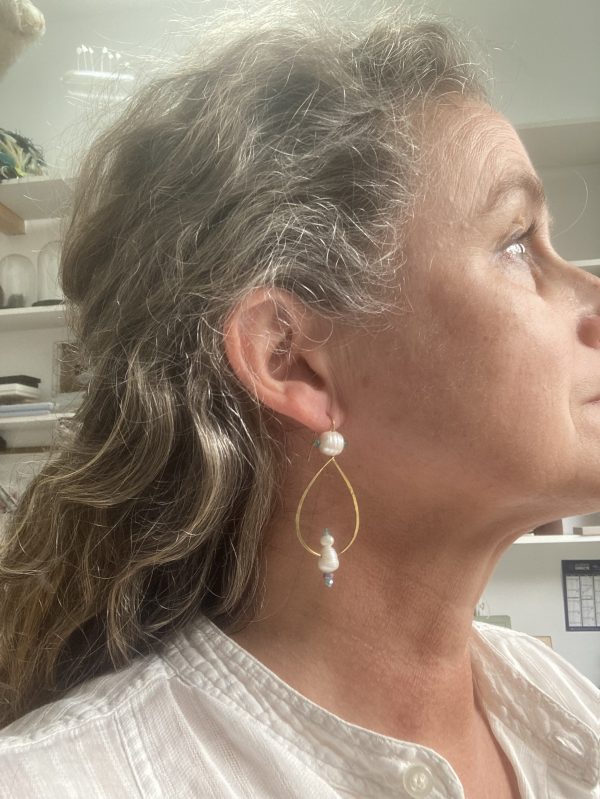 Boucles d'oreilles Ruban perlé – Image 3
