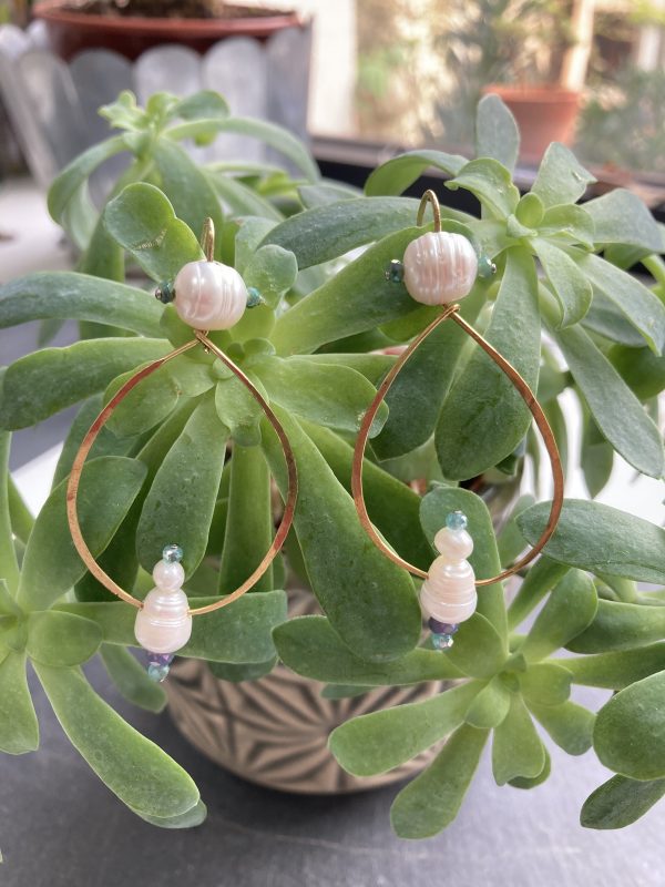 Boucles d'oreilles Ruban perlé – Image 2