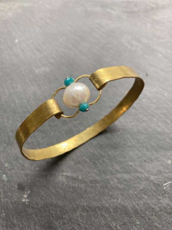 Bracelet Fermoir Boucle Perlée Blanche