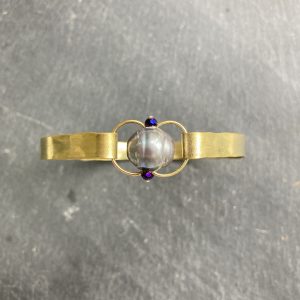 Bracelet Fermoir Boucle Perle grise