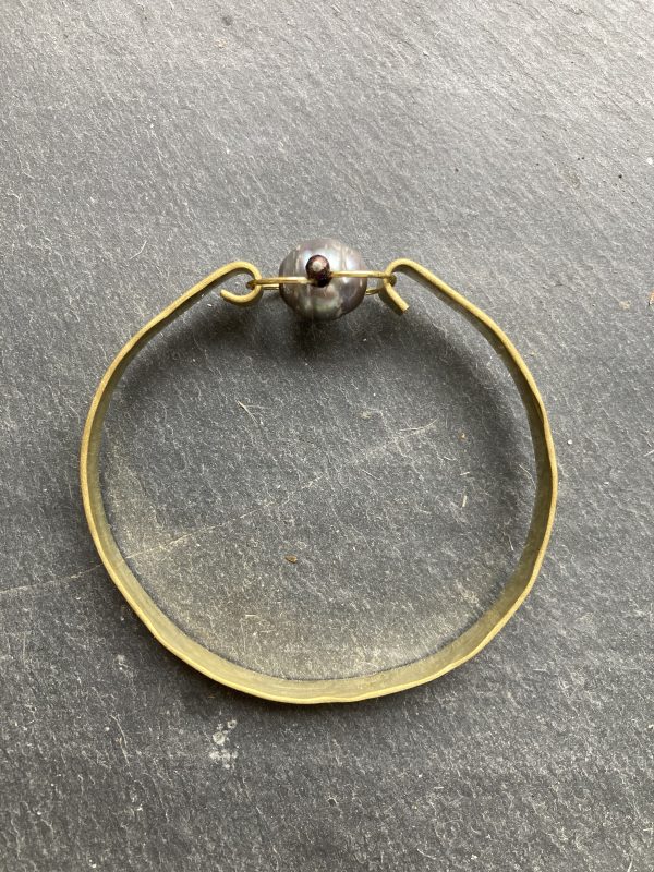 Bracelet Fermoir Boucle Perle grise – Image 3